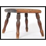 A 19th century Victorian small elm country milking