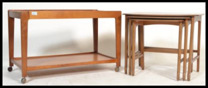 A 1970's teak wood Danish influence trolley by Rem