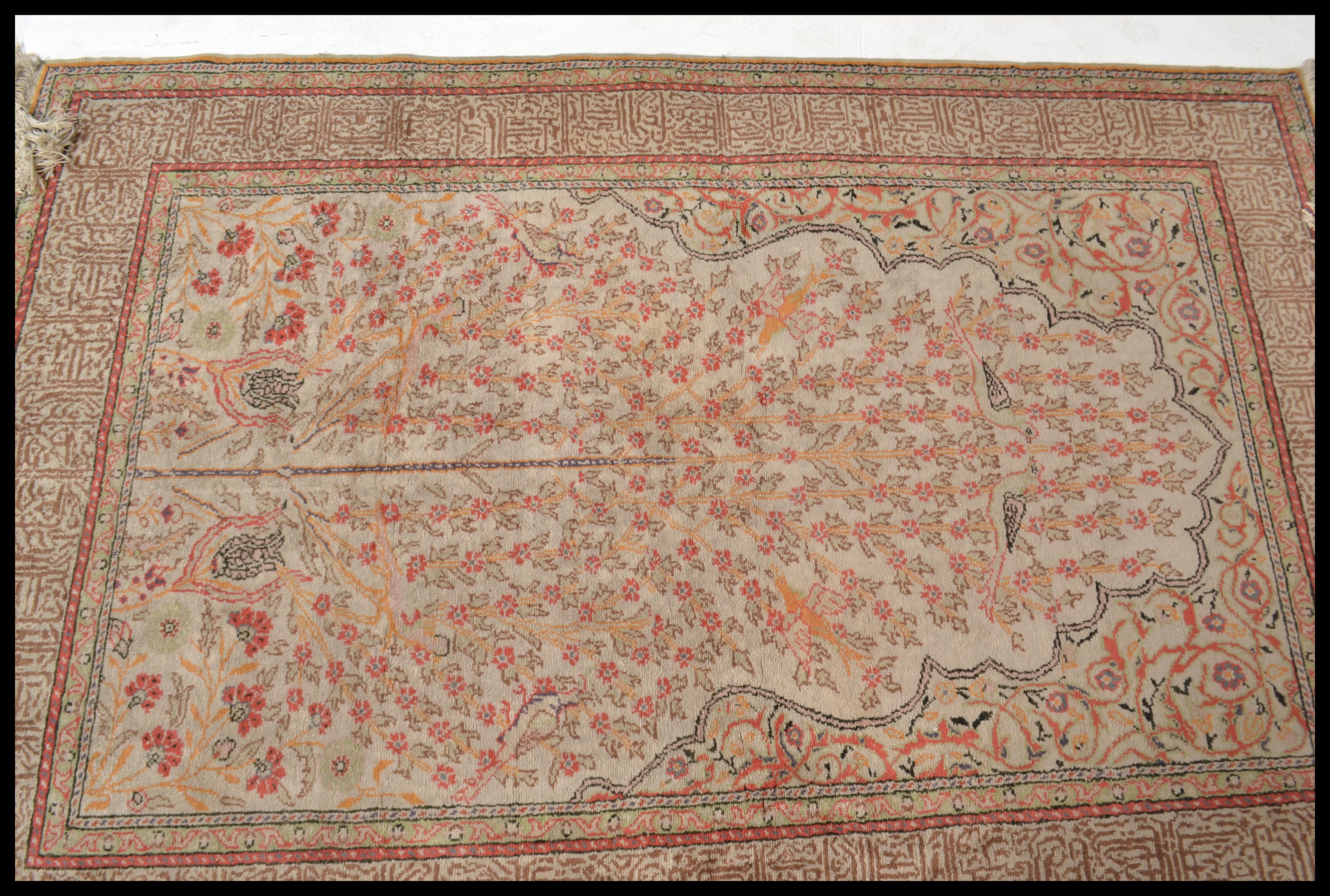 A 20th century Turkish Islamic carpet rug having a - Image 2 of 6