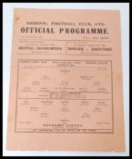 ARSENAL  V NEWPORT COUNTY 1945 Programme for the A