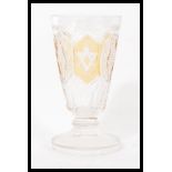 A 19th century Bohemian glass Masonic goblet raise