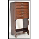 An Edwardian mahogany upright pedestal office fili