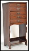 An Edwardian mahogany upright pedestal office fili