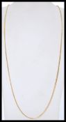 A hallmarked 18ct gold herringbone link necklace c