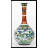 A 19th century Chinese baluster bottle vase. The g