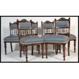 A set of 6 newly upholstered Victorian mahogany di