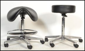 2 mid century surgeons / medical stools to include