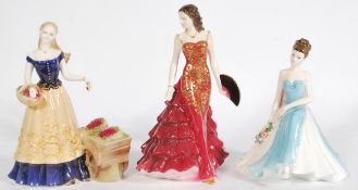 A selection of vintage ceramic figures to include Coalport 'Special Birthday' lady figurine, Royal