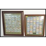 Two framed cigarette card collections to include 50 from the Will's cigarette's 'Fish and Bait' in a