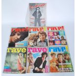A group of vintage magazines to include 1st Avenue No1, and six issues of Rave. Measures: 30cm