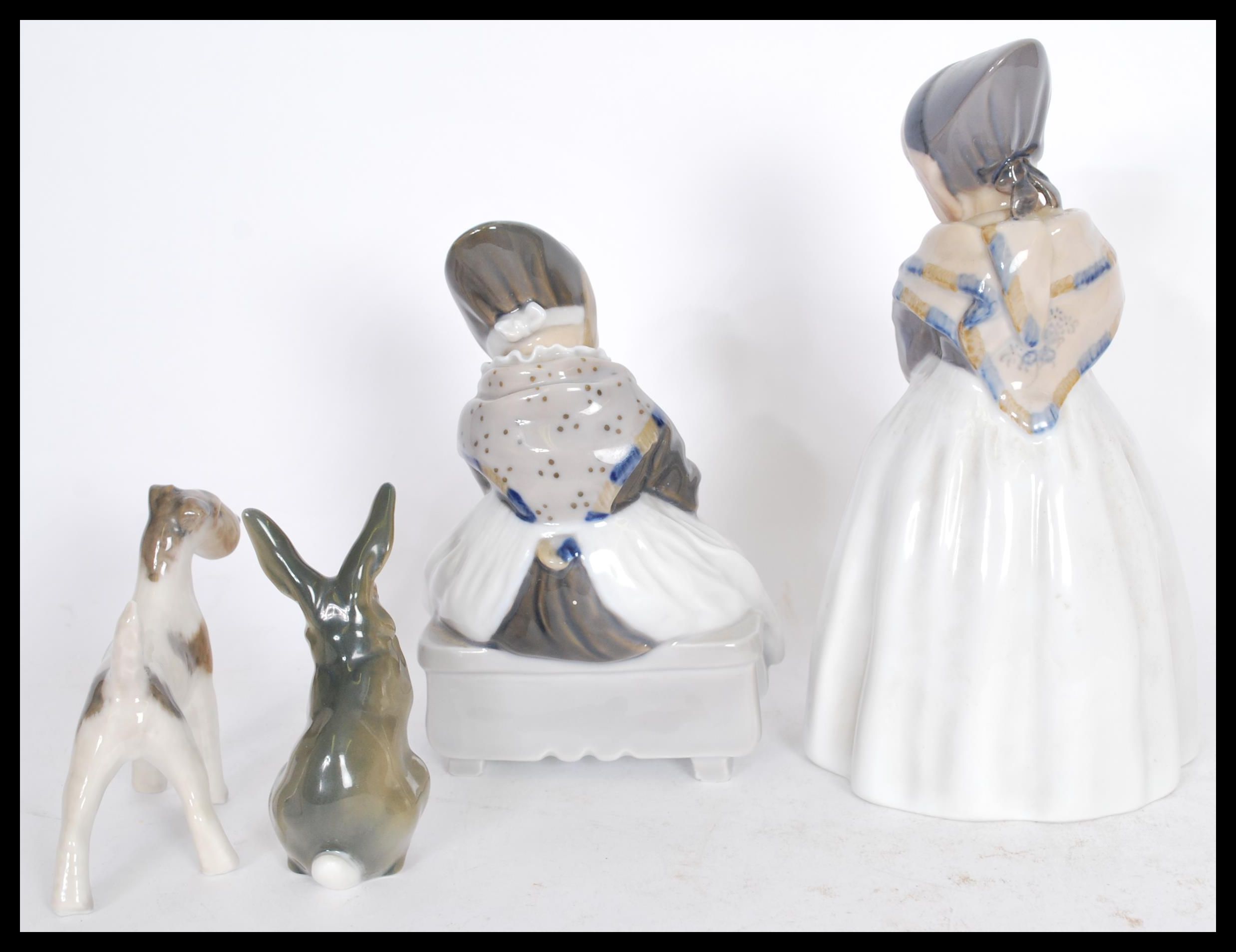 A group of Copenhagen figures including a rabbit figurine depicted eating lettuce numbered 1019, and - Image 8 of 12