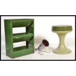 A collection of vintage and retro items to include a retro West German made plastic stool, a Tala