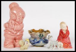 A collection of vintage ceramics to include a Royal Doulton to include a pair of Lady and the