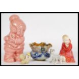 A collection of vintage ceramics to include a Royal Doulton to include a pair of Lady and the