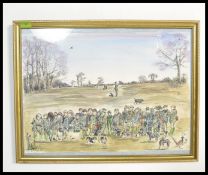 Hunting Interest - A framed and glazed water colour painting comical take on a Pheasant shooting