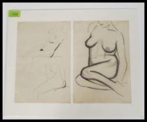 Eric Gill (1882-1940) A pair of nudes from Eric Gill First Nudes London Neville Spearman 1954. 1st