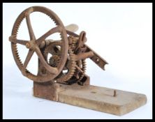 A 19th Century cast iron grinder, possibly the base for a coffee grinder, cast with the name Star.