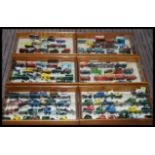 LLEDO AND MATCHBOX DIECAST MODELS CARS WITHIN COLLECTORS CABINET