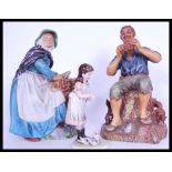 Two Royal Doulton collectable ceramic figurines to include Dream Weaver HN2283 and Old Meg HN2494.