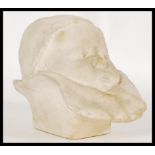 A 19th century French infants head cast in plaster numbered 362 to the rear base, please see images.