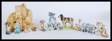 A collection of vintage retro 20th century Wade whimsies to include a large Jerry figurine, a