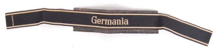 RARE ORIGINAL WWII GERMAN SS GERMANIA CUFF TITLE