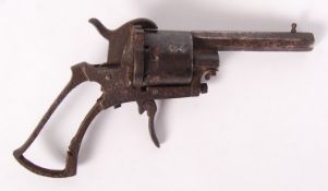 19TH CENTURY BELGIAN PINFIRE REVOLVER - AF