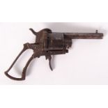 19TH CENTURY BELGIAN PINFIRE REVOLVER - AF