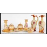 A 20th Staffordshire century dressing table set wi
