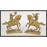 A pair of 19th Century cast brass sculptures / fig