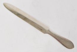 A silver hallmarked letter opener of larger form h
