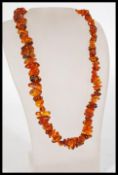 A 20th century vintage amber style resin necklace