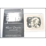 An unusual lithograph print of Madonna and child,