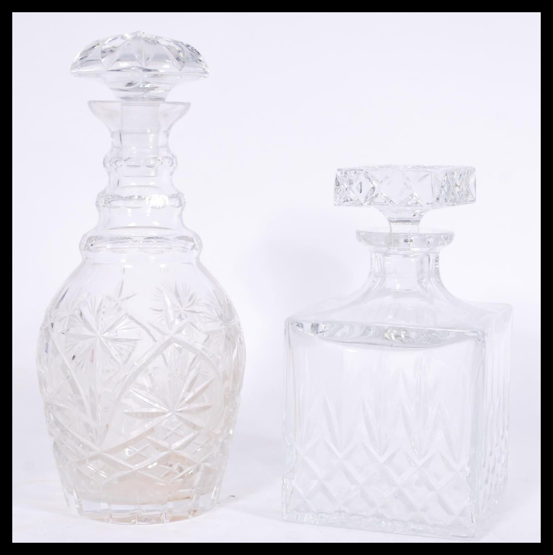 A collection of cut glass crystal decanters and ca - Image 3 of 5