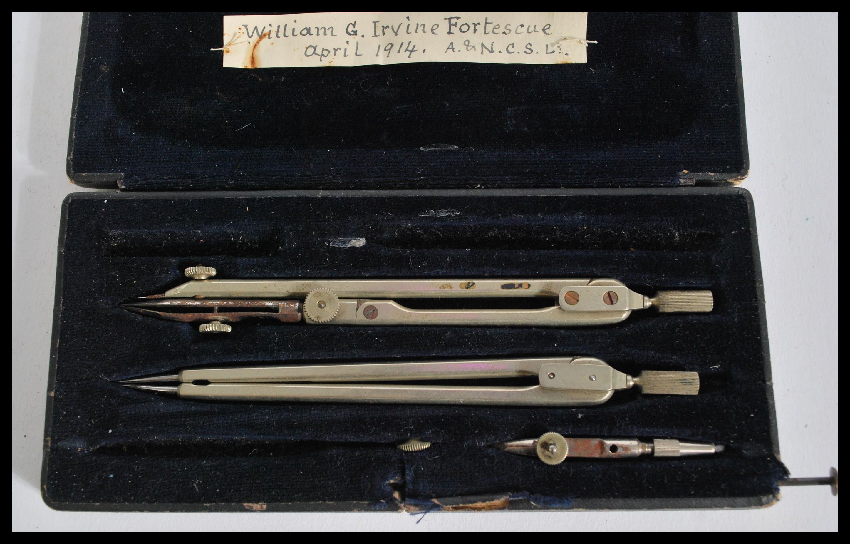 A cased pen set belonging to a decorated war hero - Image 2 of 4