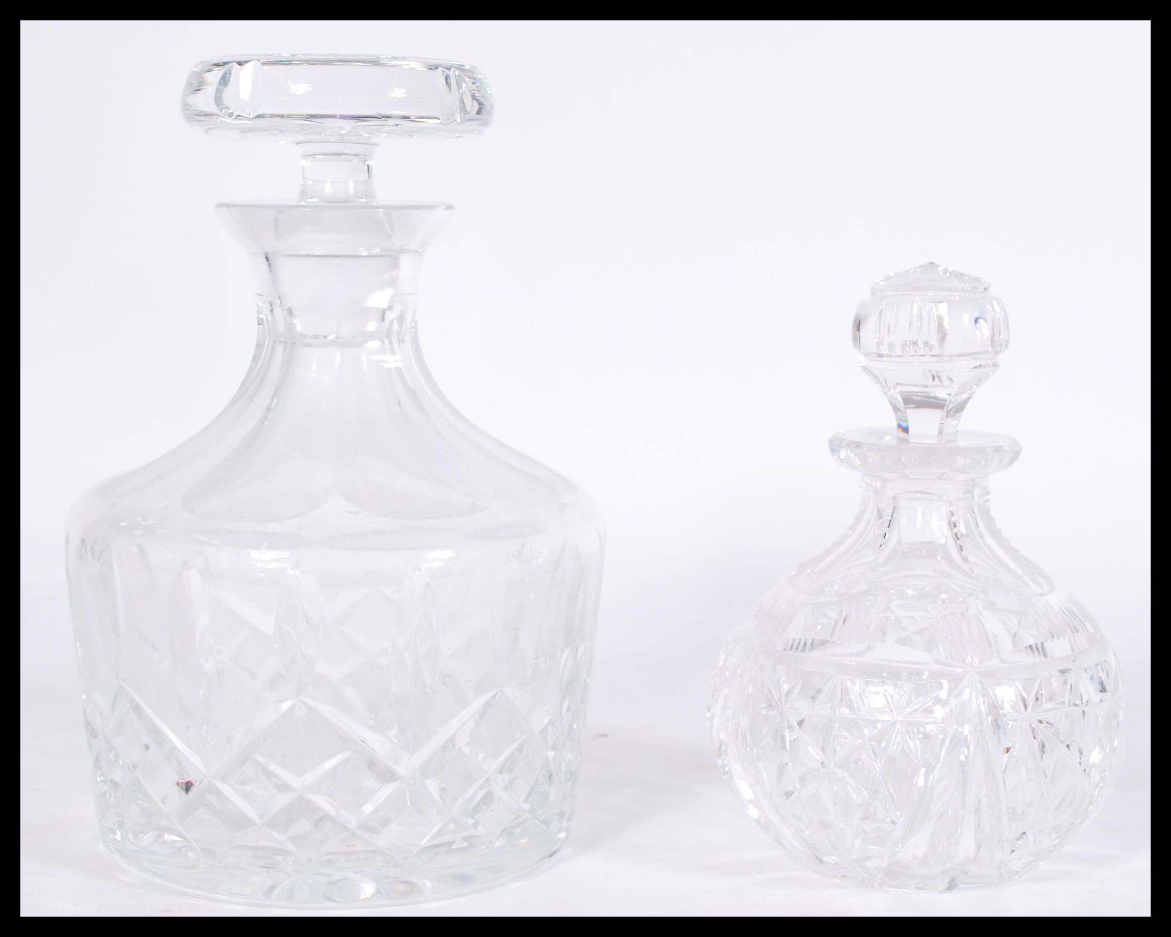 A collection of cut glass crystal decanters and ca - Image 4 of 5