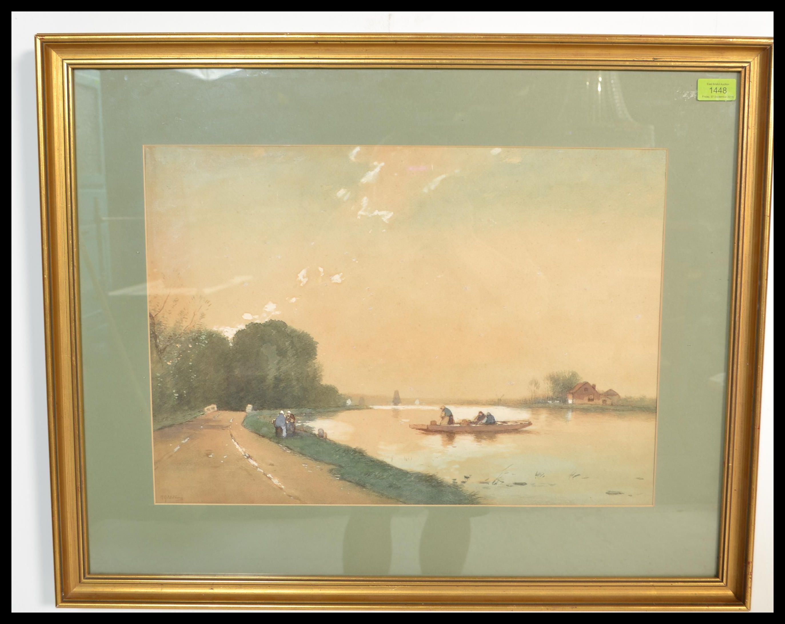 An early 20th century water colour painting on pap - Image 2 of 3