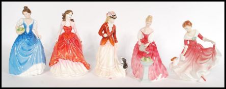 A collection of Royal Doulton Bone China ceramic figurines to include My Best Friend, Alexandra,