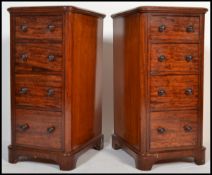 A good pair of 19th century Victorian mahogany pedestal bedside chest ( chests ) of drawers.