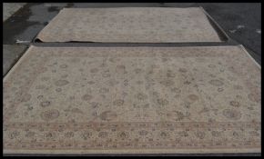 A pair of very large contemporary floor carpet rug