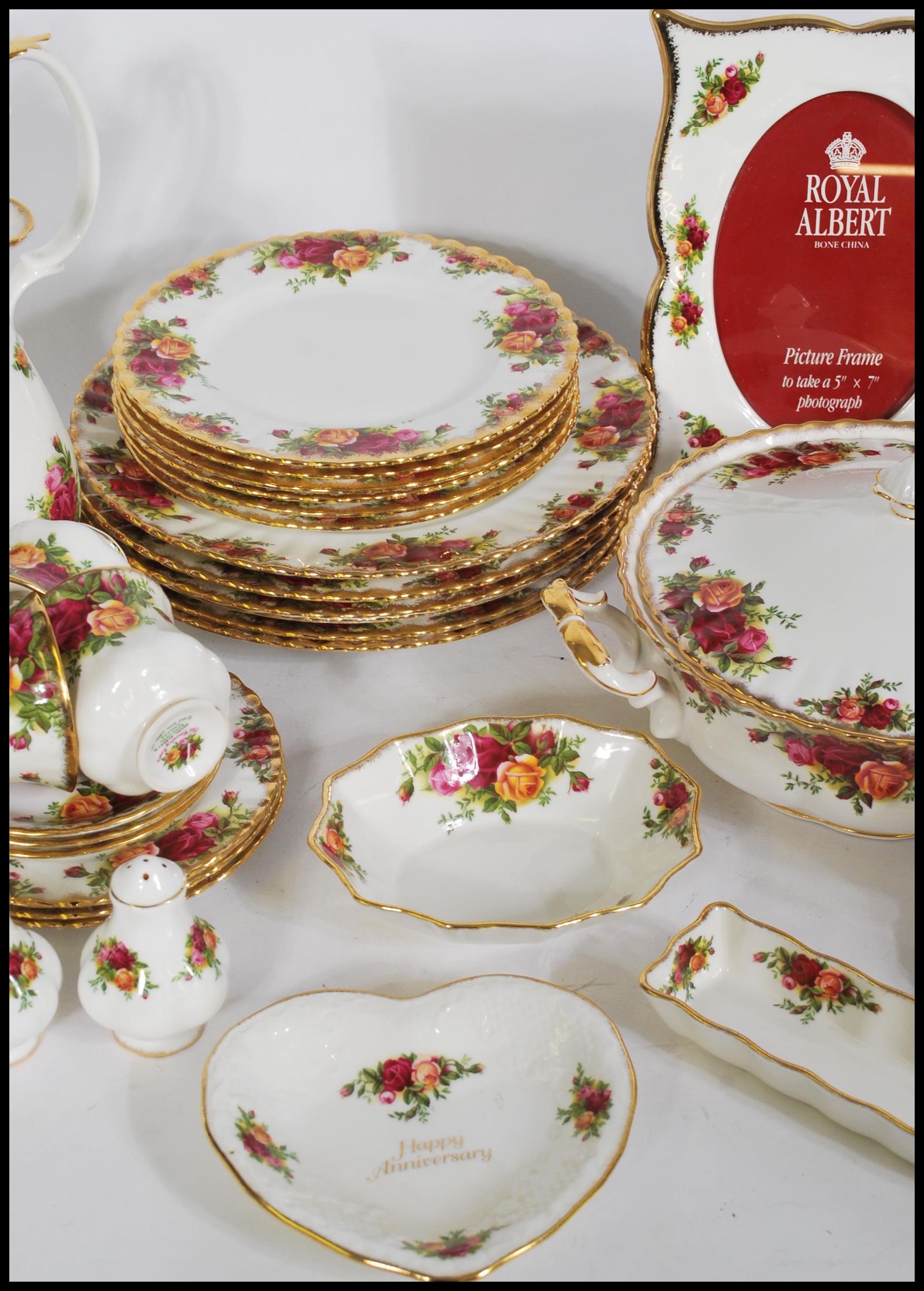 An extensive part coffee / dinner service of Royal Albert bone China in the Country Roses, to - Image 3 of 6