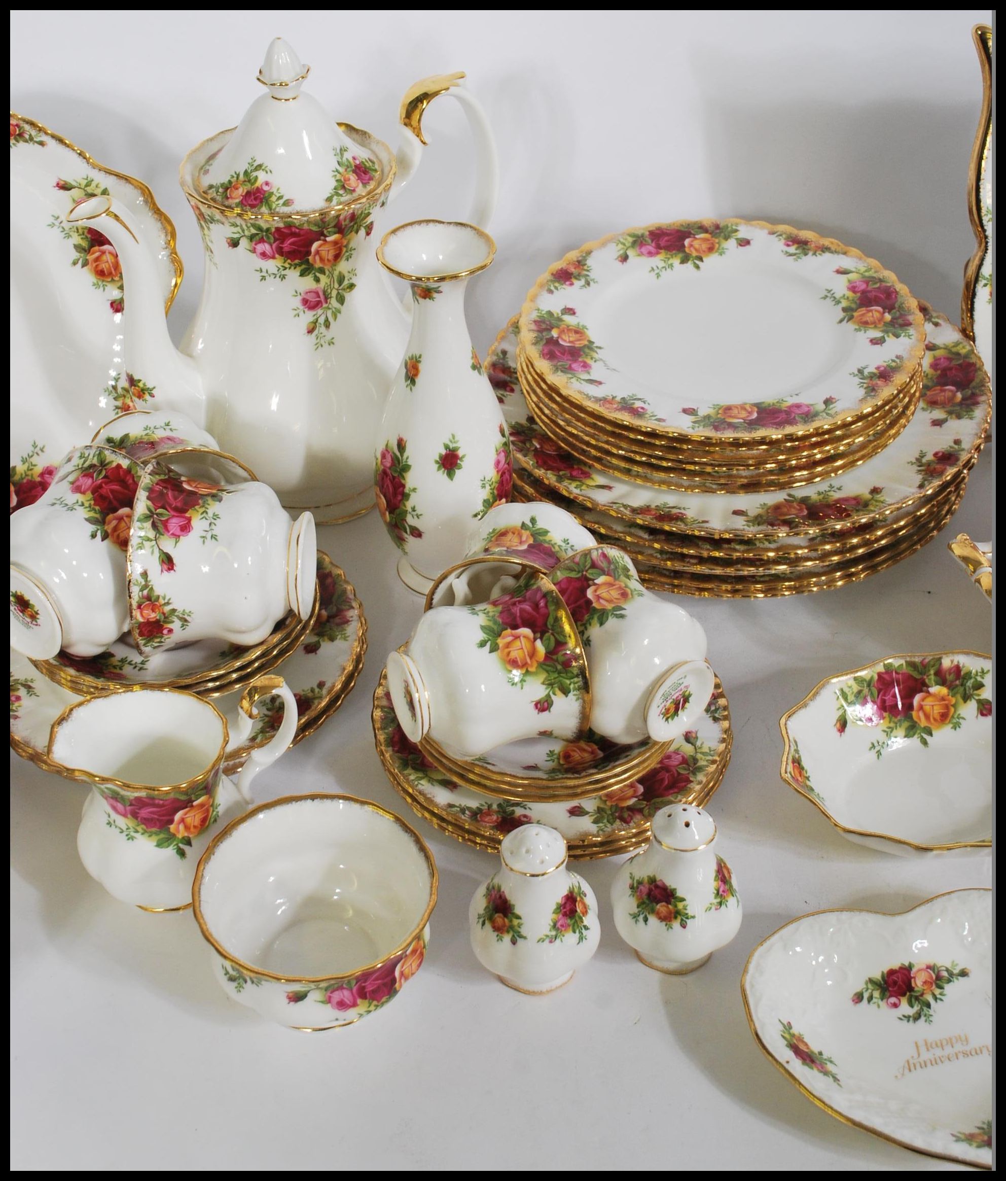 An extensive part coffee / dinner service of Royal Albert bone China in the Country Roses, to - Image 2 of 6