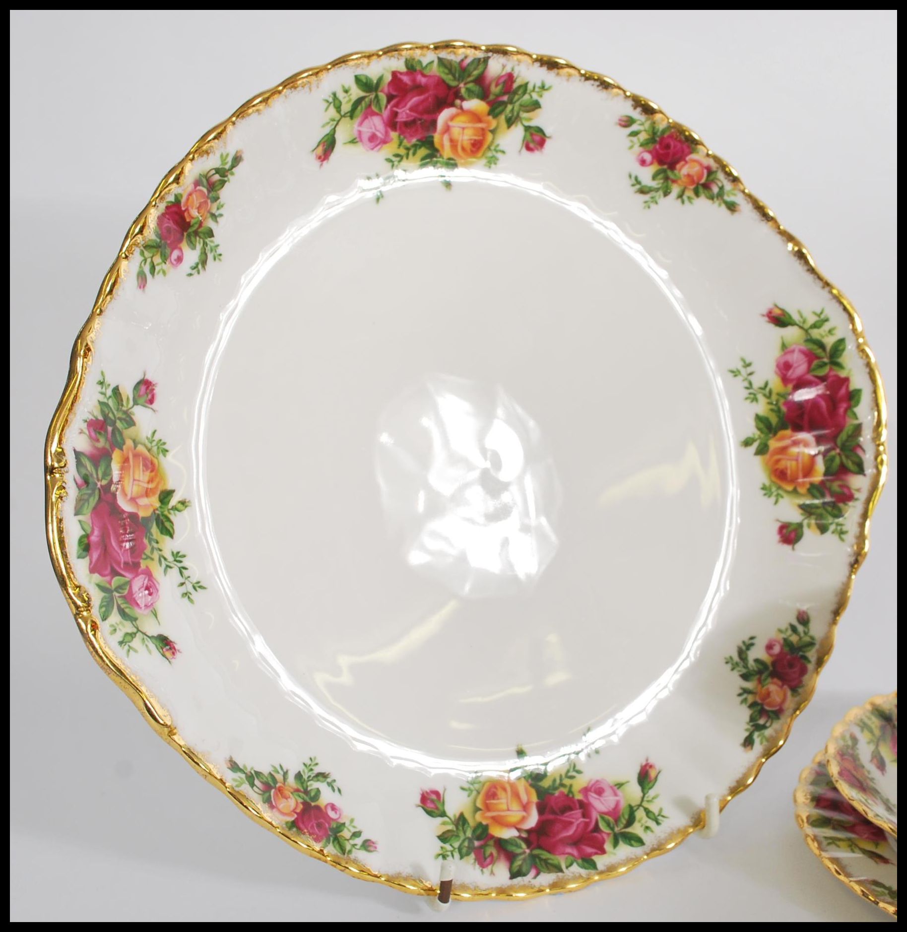 A vintage Royal Albert tea set in the old Country roses pattern to include six cups and saucers, six - Image 2 of 6