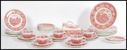 A vintage 20th Century transfer printed service by Adam's to include plates, trio's etc. Together