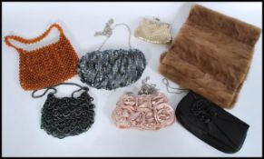 A collection of vintage and contemporary ladies evening / clutch bags, to include beaded, sequin etc