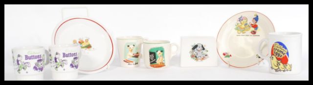 A collection of vintage and retro 20th Century children's ceramics to include Noddy, Sooty, Sweep,