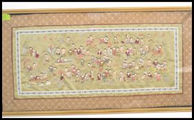 A 20th century Chinese silk hand embroidered tapes