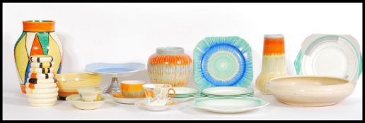 A fantastic stunning collection of early 20th Century Art Deco ceramics to include a Clarice Cliff