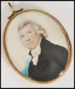 Attributed to William Charles Ross (1794 - 1860), miniature watercolour on ivory - portrait of a