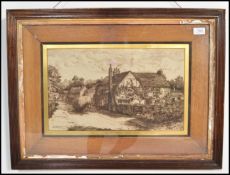 Edward Slocombe British 1850 - 1915 - A Buckinghamshire countryside village scene - signed with